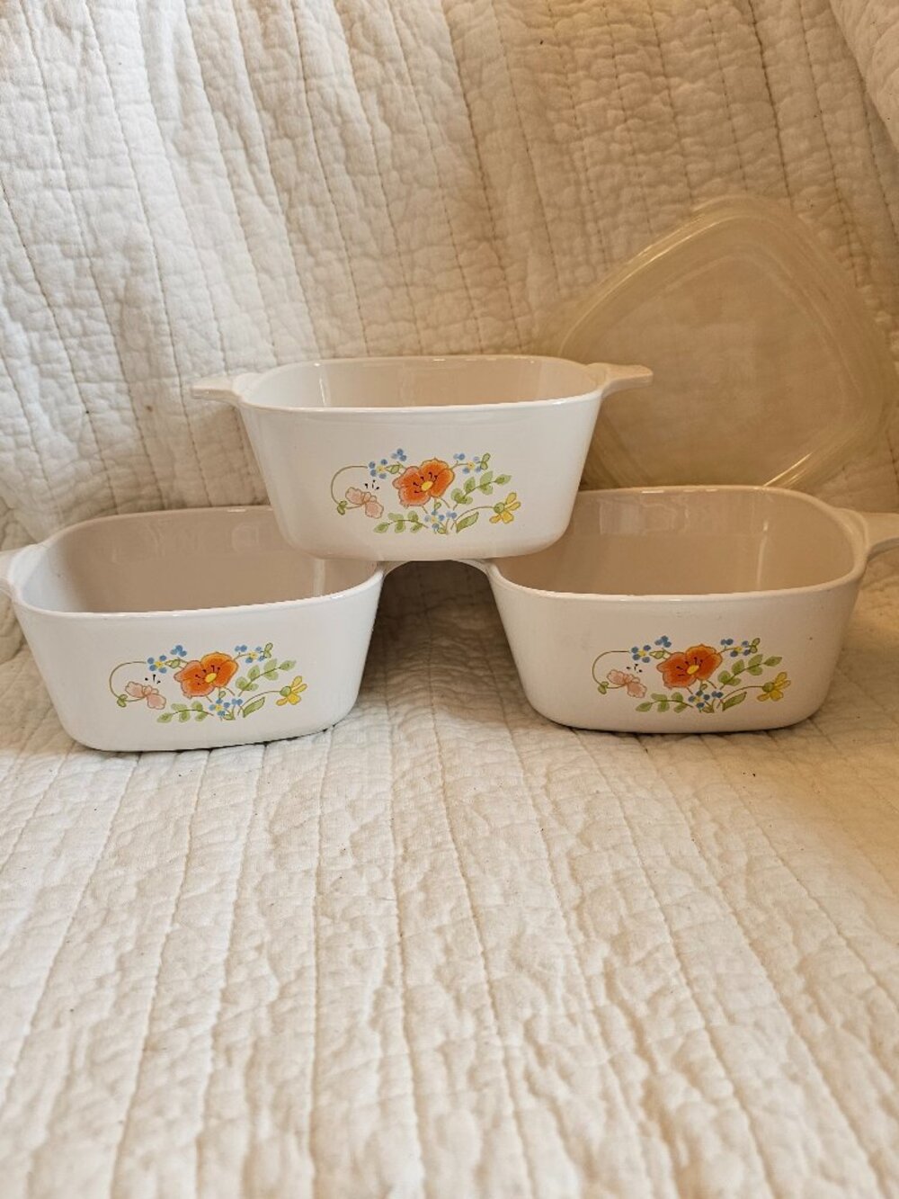 Corning Ware- 3 casserole dishes